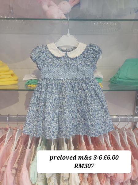 cute couture PRELOVED Preloved M&S Smocked Dress 3-6 RM307