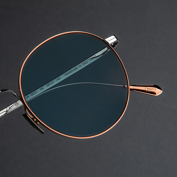 Cutler And Gross 0001 Round Sunglasses 18K Rose Gold + 18K Rhodium
