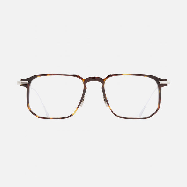 Cutler And Gross 0007 Rectangle Opticals Havana On 18K Rhodium