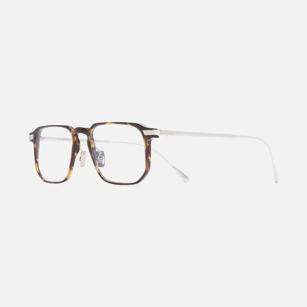 cutler and gross 0007 Rectangle Opticals Havana on 18K Rhodium