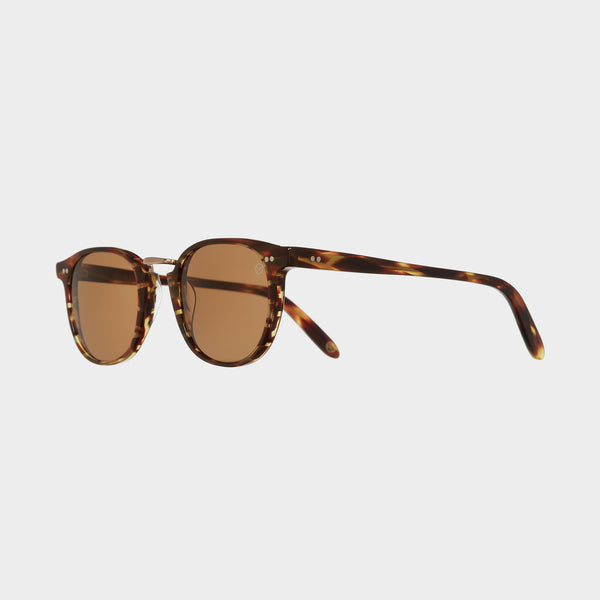 cutler and gross 1007 Kingsman Round Sunglasses Brown Amber Tortoise