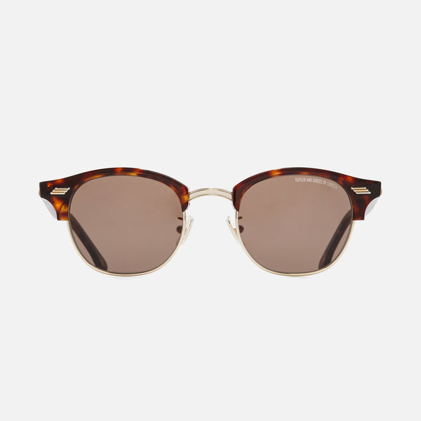 Cutler And Gross 1334 Kingsman Round Sunglasses Dark Turtle
