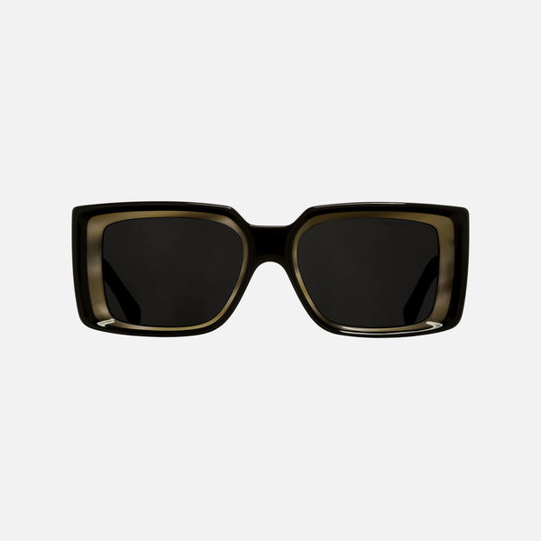 Cutler And Gross 1369 Rectangle Sunglasses Black And Horn