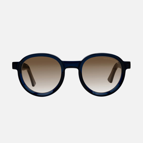 Cutler And Gross 1384 Round Sunglasses Classic Navy Blue
