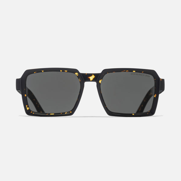 Cutler And Gross 1385 Square Sunglasses Black On Havana