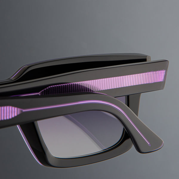 Cutler And Gross 1386 Square Sunglasses Purple On Black