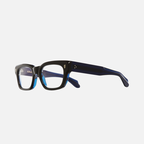 cutler and gross 1391 Rectangle Opticals Black on Blue