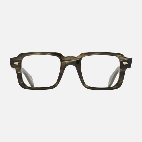 Cutler And Gross 1393 Square Opticals Striped Green Havana