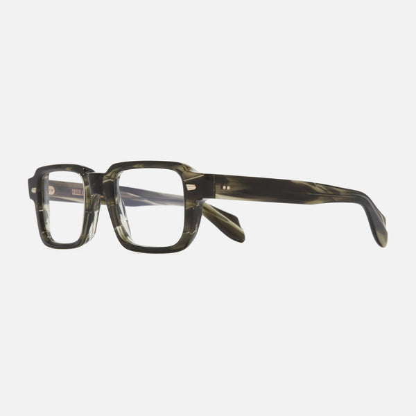 cutler and gross 1393 Square Opticals Striped Green Havana