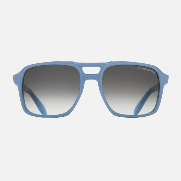 Cutler And Gross 1394 Aviator Sunglasses Solid Light Blue