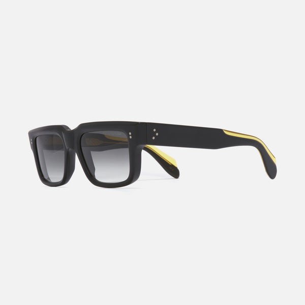 cutler and gross 1403 Square Sunglasses Black Matt on Shiny Yellow