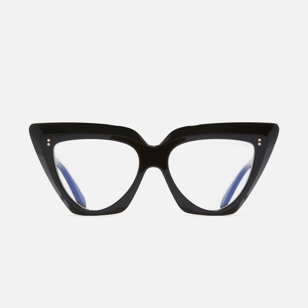 Cutler And Gross 1407 Cat Eye Opticals Black On Crystal