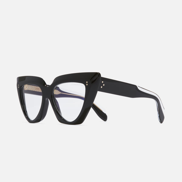 cutler and gross 1407 Cat Eye Opticals Black on Crystal