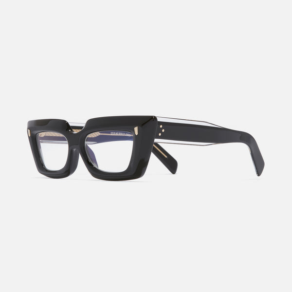 cutler and gross 1408 Cat Eye Opticals Black on Crystal