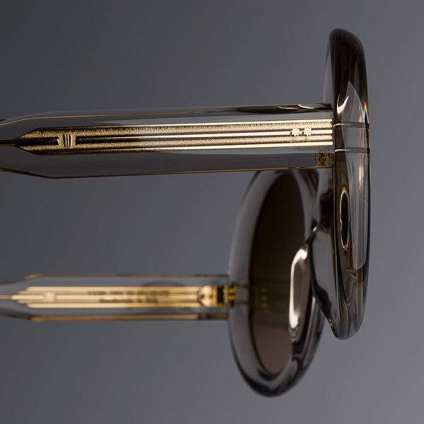 Cutler And Gross 1412 Round Sunglasses Sand Crystal