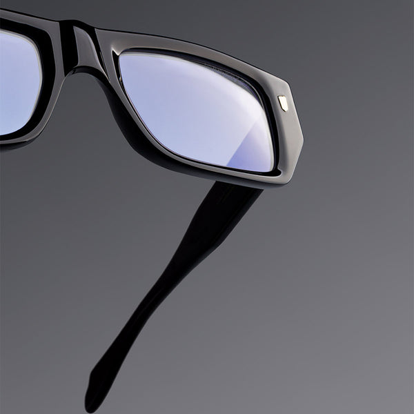 Cutler And Gross 1413 Rectangle Opticals Black On Green