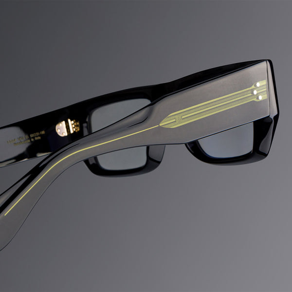 Cutler And Gross 1413 Rectangle Opticals Black On Green