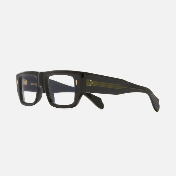 cutler and gross 1413 Rectangle Opticals Black on Green