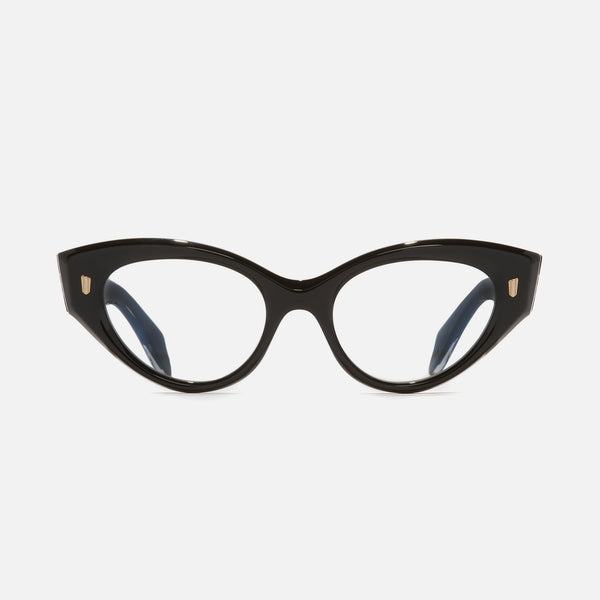 Cutler And Gross 1417 Cat Eye Opticals Black On Crystal
