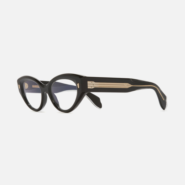 cutler and gross 1417 Cat Eye Opticals Black on Crystal