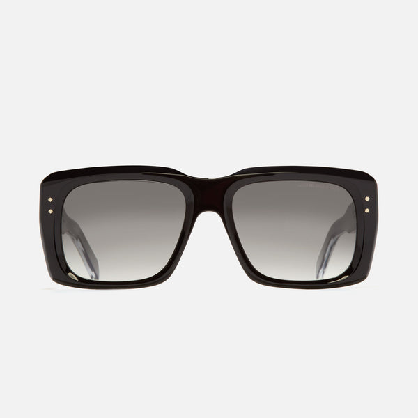 Cutler And Gross 1418 Rectangle Sunglasses Black And 24K Gold