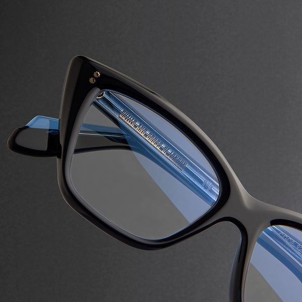 Cutler And Gross 9241 Cat Eye Opticals Blue On Black