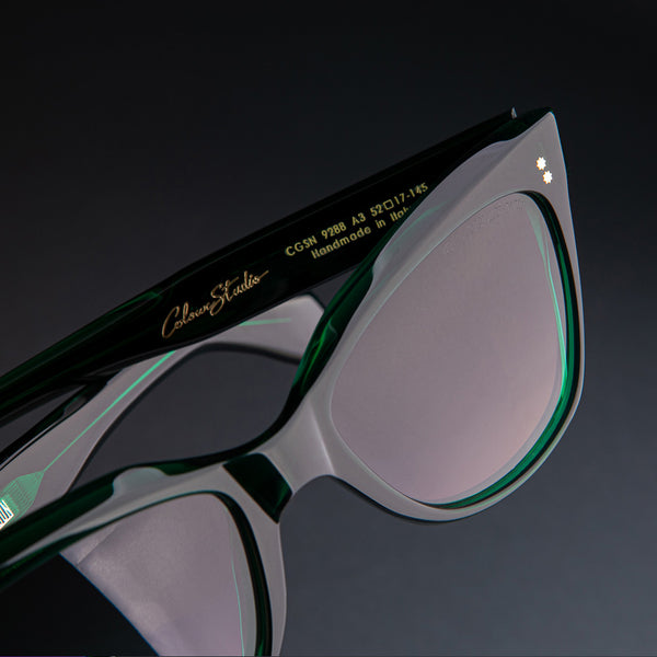 Cutler And Gross 9288 Cat Eye Sunglasses Emerald Colour Studio
