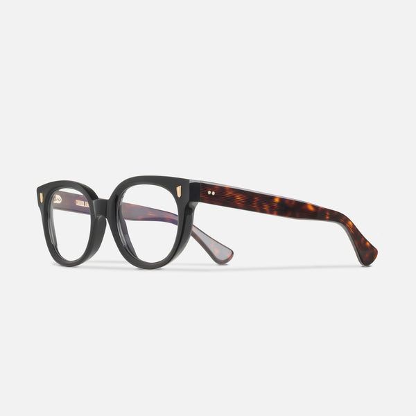 cutler and gross 9298 Cat Eye Opticals Black on Dark Turtle