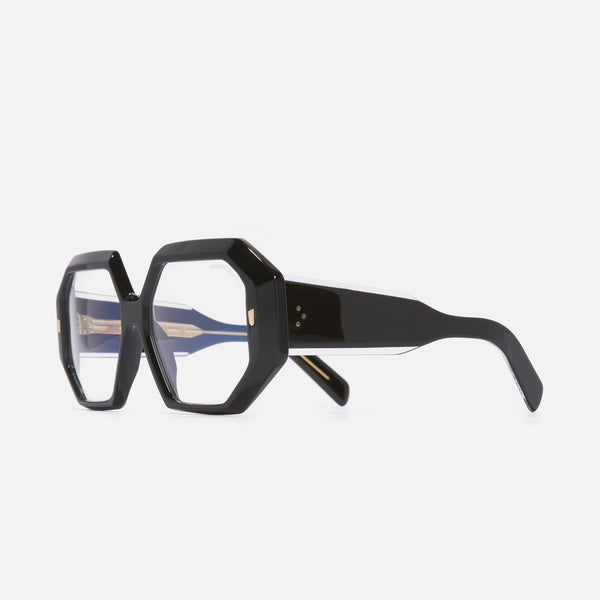 cutler and gross 9324 Square Opticals Black on Crystal