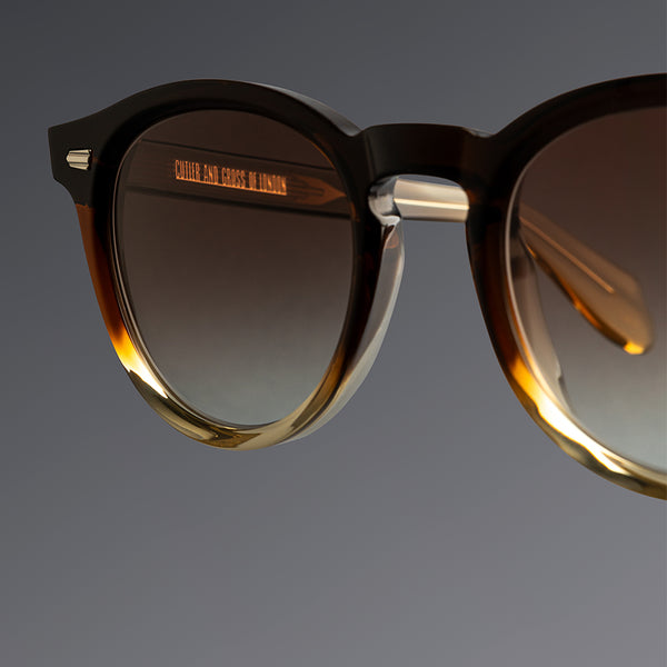 Cutler And Gross 9378 Round Sunglasses Honeyburst Fade