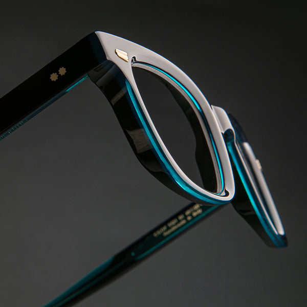 Cutler And Gross 9521 Square Opticals (Large) Teal On Black