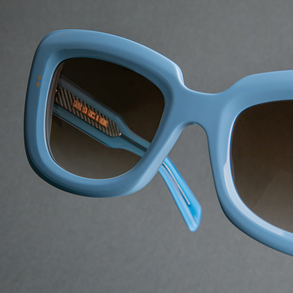 Cutler And Gross 9797 Cat Eye Sunglasses Solid Light Blue