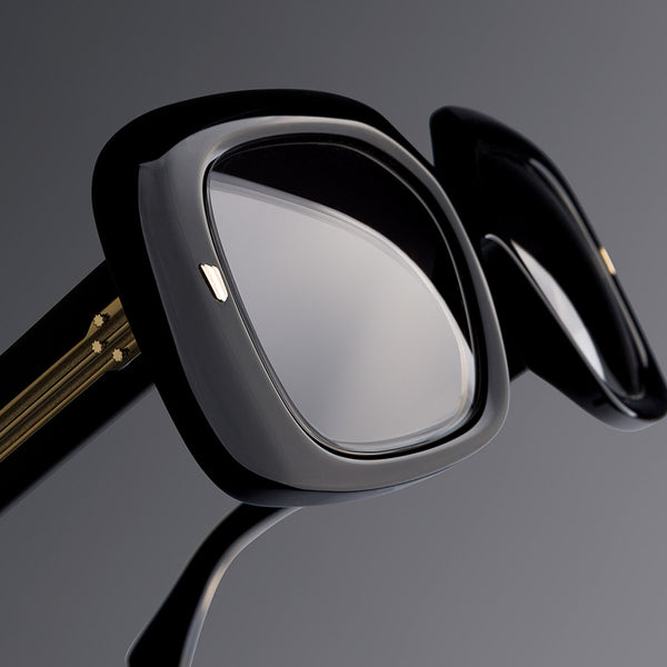 Cutler And Gross 9891 Rectangle Sunglasses Black On Crystal