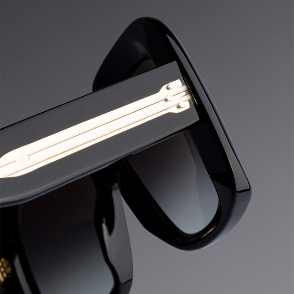 Cutler And Gross 9891 Rectangle Sunglasses Black On Crystal