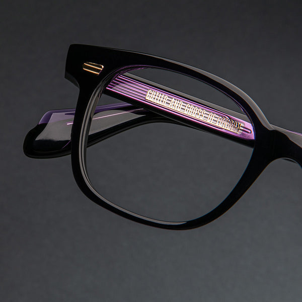 Cutler And Gross 9990 Round Opticals Purple On Black
