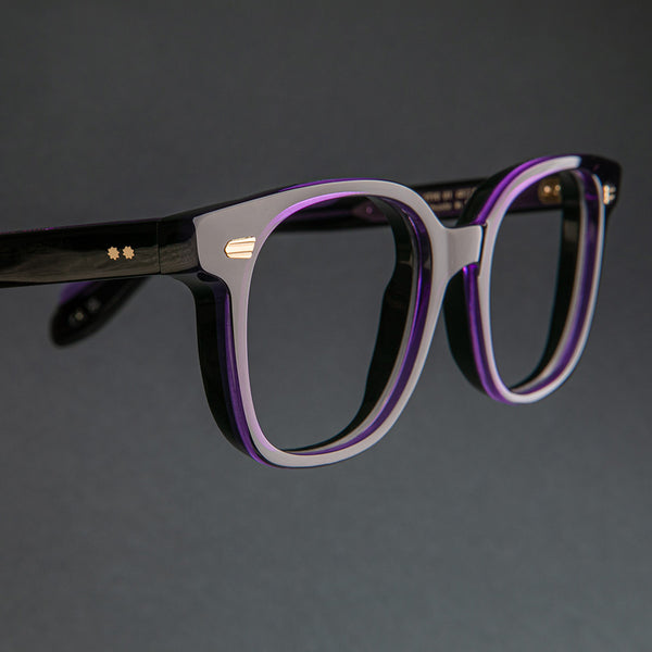 Cutler And Gross 9990 Round Opticals Purple On Black