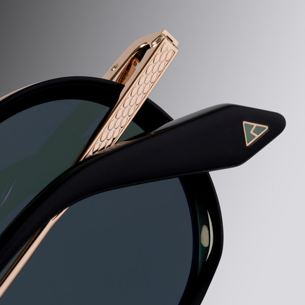 Cutler And Gross Breitling Chrono 0002 Round Sunglasses Red Gold