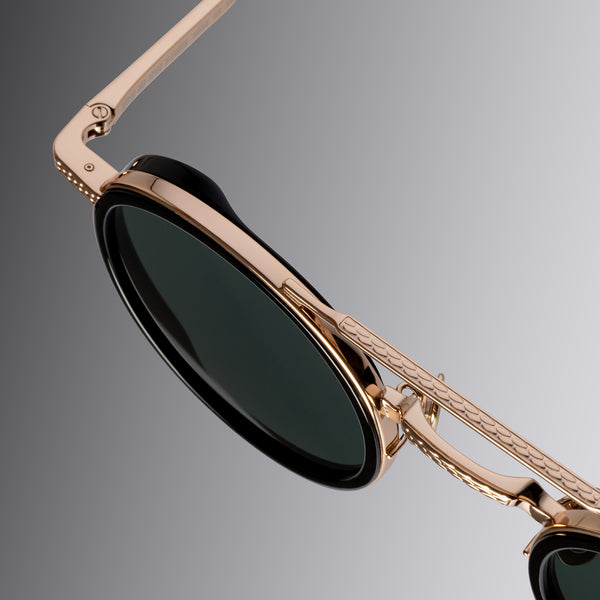 Cutler And Gross Breitling Chrono 0002 Round Sunglasses Red Gold