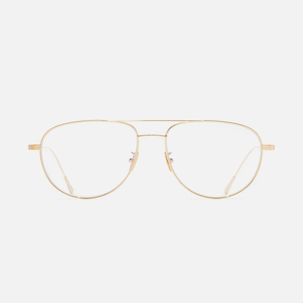 Cutler And Gross 0002 Aviator Opticals 18K Gold