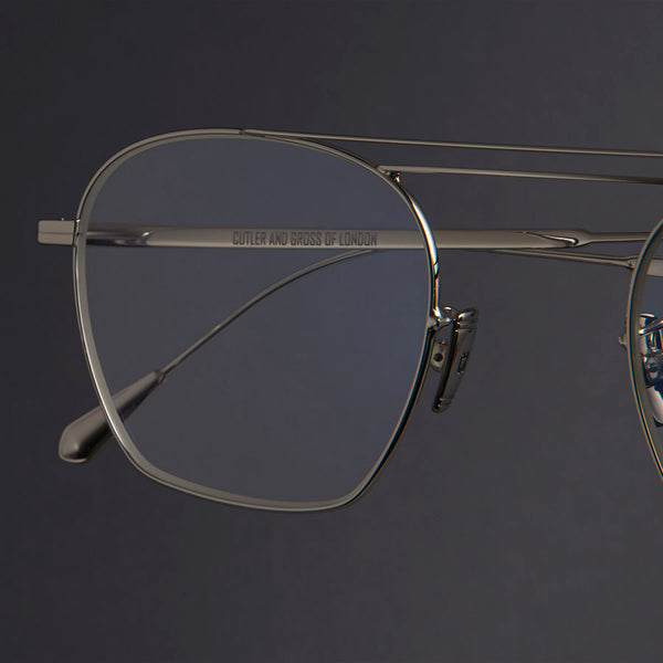 Cutler And Gross 0004 Aviator Opticals Rhodium