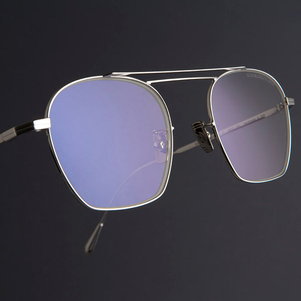 Cutler And Gross 0004 Aviator Opticals Rhodium