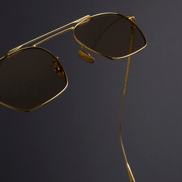 Cutler And Gross 0004 Aviator Sunglasses 18K Gold
