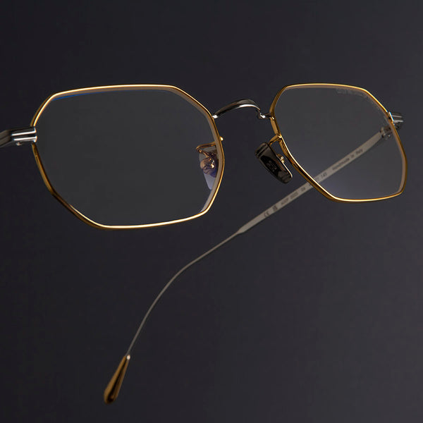 Cutler And Gross 0005 Rectangle Opticals 18K Gold
