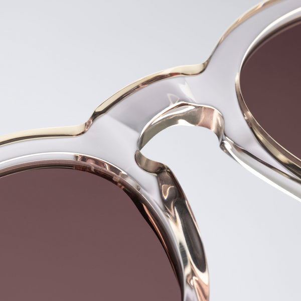 Cutler And Gross 0734 Round Sunglasses Nude Pink