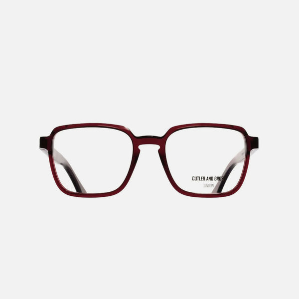 Cutler And Gross 1361 Square Opticals Bordeaux Red