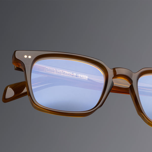 Cutler And Gross GR10 Square Opticals Saffron Horn