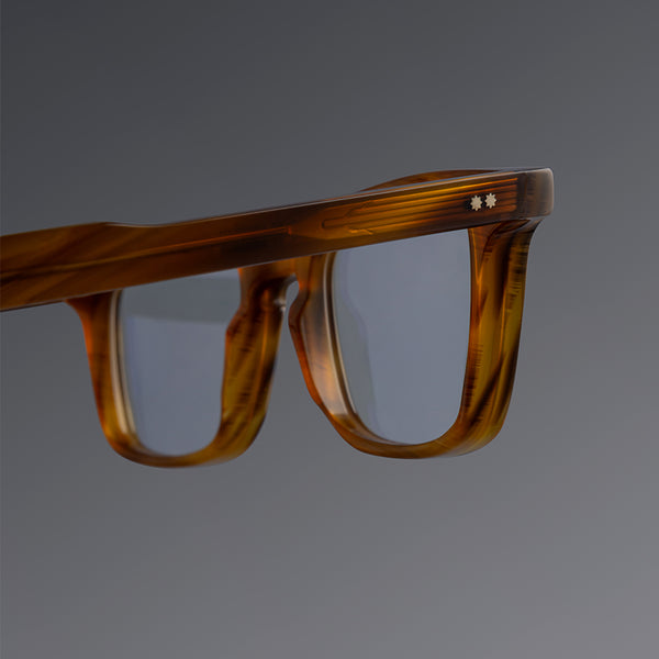 Cutler And Gross GR10 Square Opticals Saffron Horn