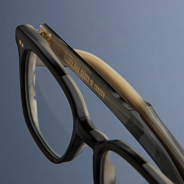 Cutler And Gross GR05 Cat Eye Opticals Black On Horn