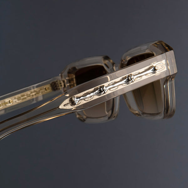 Cutler And Gross The Great Frog Bones Link Rectangle Sunglasses Sand Crystal