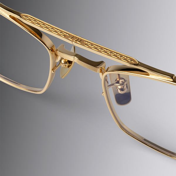 Cutler And Gross The Great Frog Bowie Rectangle Opticals Gold